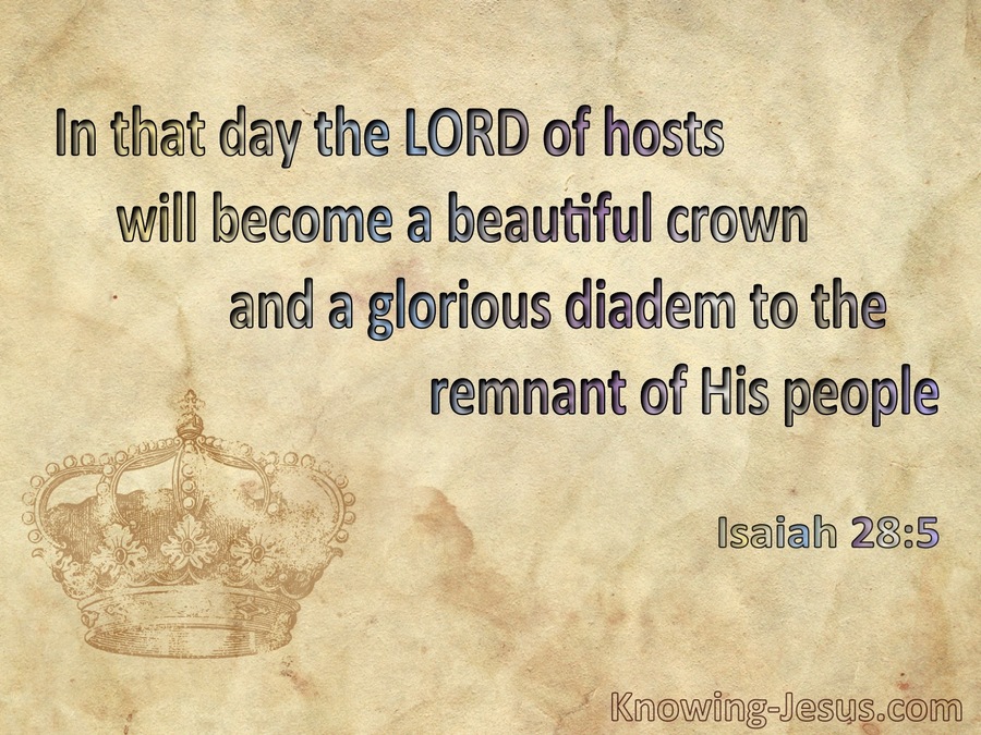 Isaiah 28:5 The Lord Will Become A Beautiful Crown (beige)